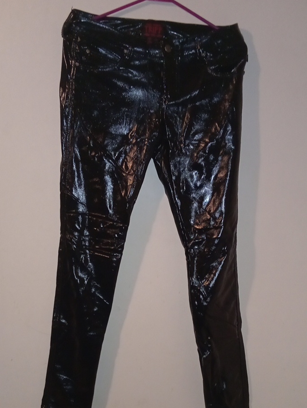 Tripp NYC Black Shiny Faux Leather Skinny Pants